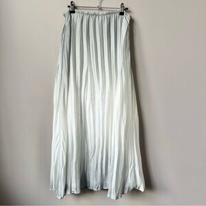 Vintage Chico's Pleated Maxi Skirt Women's Size XS Sage Green Woodland‎ Fairy
